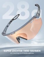 Lamicall Selbsttönende Fahrradbrille – UV400 Sportbrille mit TR90 Ultraleichtrahmen – Bild 4