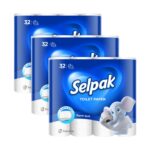 Selpak Toilettenpapier 3-lagig 96er Pack – Ultraweich & Reissfest aus 100% Zellulose
