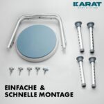 KARAT Duschhocker 360° drehbar & höhenverstellbar – Badhocker bis 150 kg – Bild 5