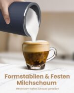 SIMPLETASTE Milchaufschäumer 4-in-1 – Elektrisch für Cappuccino & Latte Dunkelblau – Bild 5