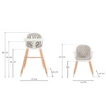 Kinderkraft SIENNA 2-in-1 Hochstuhl mit Holzbeinen – Kinderhochstuhl ab 6 Monate bis 4 Jahre – Bild 2