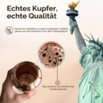 AVA DESIGNZ Kupferflasche 950 ml handgehämmert – Auslaufsichere Trinkflasche für Yoga & Reisen – Bild 5