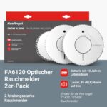 Fire Angel FA6120 Optischer Rauchmelder 2er-Pack – 10 Jahre Batterie für Zuhause – Bild 2