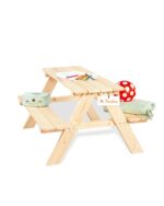PINOLINO Nicki 4er Kindersitzgruppe aus Massivholz – Picknicktisch für Garten – Bild 4