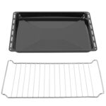 ICQN Backblech & Gitter Set 42x37 cm – Emailliert & Verchromt für Electrolux & AEG