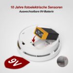 Welite Rauchmelder 4er Set – 10-Jahres-Garantie mit austauschbarer Batterie, DIN EN14604 & BSI zertifiziert – Bild 6