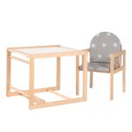 roba Kombi-Hochstuhl Holz natur – 2in1 Kinderhochstuhl wandelbar zu Tisch & Stuhl – Bild 5