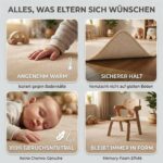 BabybeFun Krabbelmatte 150x150cm – 3cm Polsterung für sicheres Spielen & Krabbeln – Bild 10