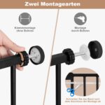 WOLTU Treppenschutzgitter 75–97 cm Metall – Sicherheitstor mit Auto-Close für Treppen – Bild 6