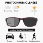 Myiaur Selbsttönende Fahrradbrille Damen Polarisiert – UV400 Sportsonnenbrille – Bild 4