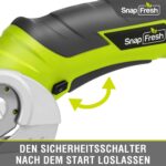 SnapFresh Elektrischer Kartonschneider 4V kabellos – Selbstschärfende Rundklingen für Karton & Pappe – Bild 6