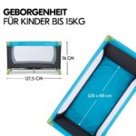 hauck Dream n Play Reisebett Set mit Alvi Matratze – Faltbares Babyreisebett Waterblue – Bild 3