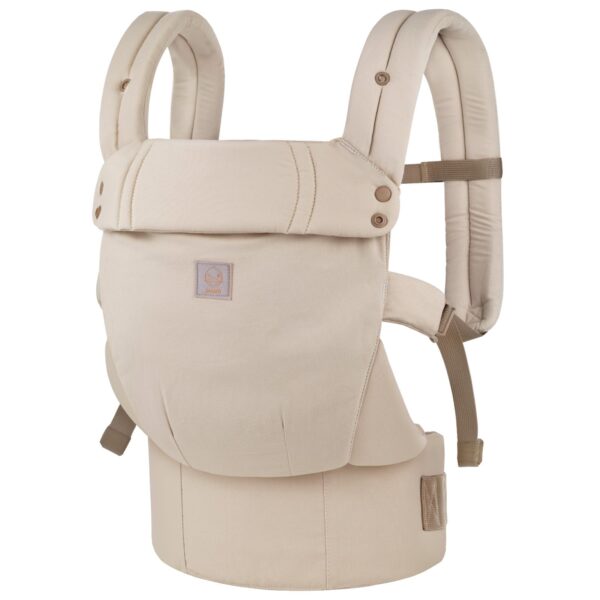 GAGAKU Babytrage 4-in-1 für 3,2–15 kg – Ergonomische Tragehilfe mit Nackenstütze Khaki
