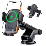 KPON 15W Qi Handyhalterung Auto mit Ladefunktion – Wireless Charger für iPhone & Samsung