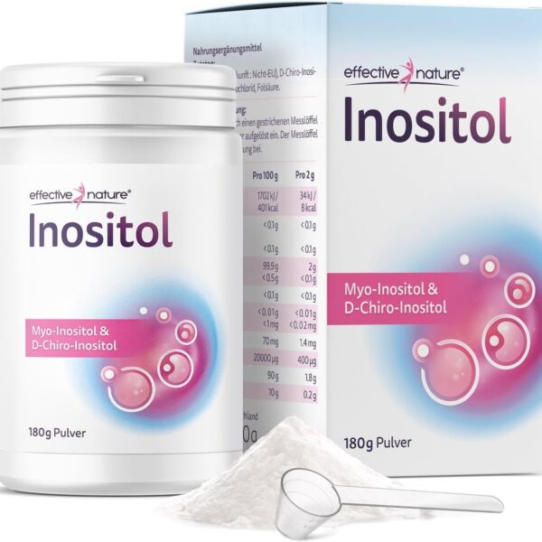 effective nature Inositol Pulver 180 g – Hormonelles Gleichgewicht für Frauen