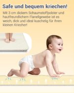 Favodormir Krabbelmatte 120×120×3cm – Rutschfeste Spielmatte mit Schaumfüllung für Babys – Bild 4