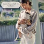 BabyBjörn Babytrage Mini 3D-Jersey Hellbeige – Ergonomische Babytrage für Neugeborene – Bild 7