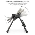 Kinderkraft TUMMIE 2-in-1 Hochstuhl – Kombihochstuhl & Liegesitz ab Geburt – Bild 5
