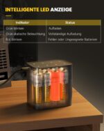 8x AA Wiederaufladbare Lithium Akkus 3600mWh mit Ladegerät & Aufbewahrungsbox – Bild 3