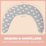 Flowen Schwangerschaftskissen XXL 200x70cm – Ergonomisches Stillkissen mit Baumwolle – Bild 8