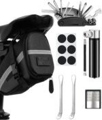 HAZENS 16-in-1 Fahrrad Reparaturset mit Satteltasche & 120 PSI Mini-Luftpumpe