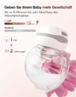 Haokoo Elektrische Milchpumpe Freihändig – 201g tragbar mit 3 Modi & 12 Stufen – Bild 7