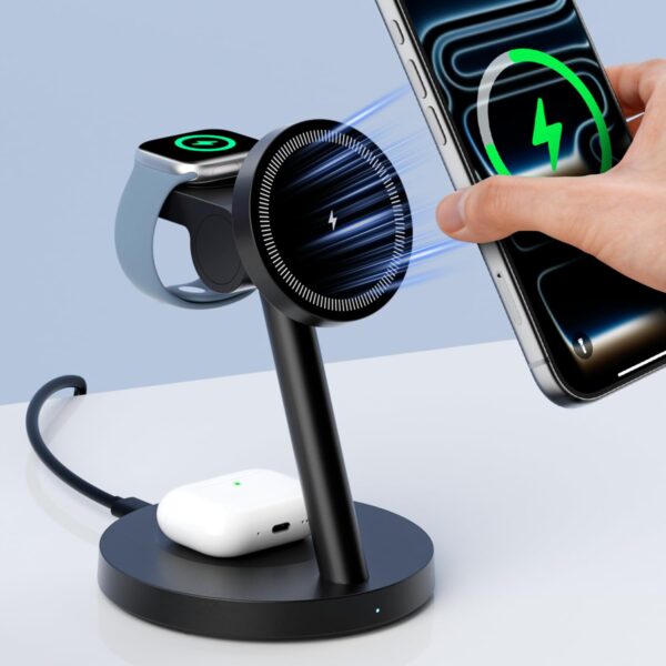 KPON 3 IN 1 MagSafe Ladestation – iPhone, Apple Watch & AirPods gleichzeitig laden