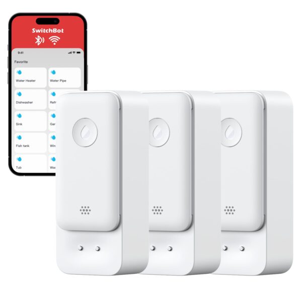 SwitchBot WLAN Wassermelder 3er Pack – Intelligente Wasserleck-Erkennung ohne Hub