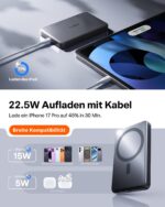 TORRAS MiniMag 10000mAh Powerbank mit MagSafe – 22.5W Schnellladen für iPhone – Bild 9