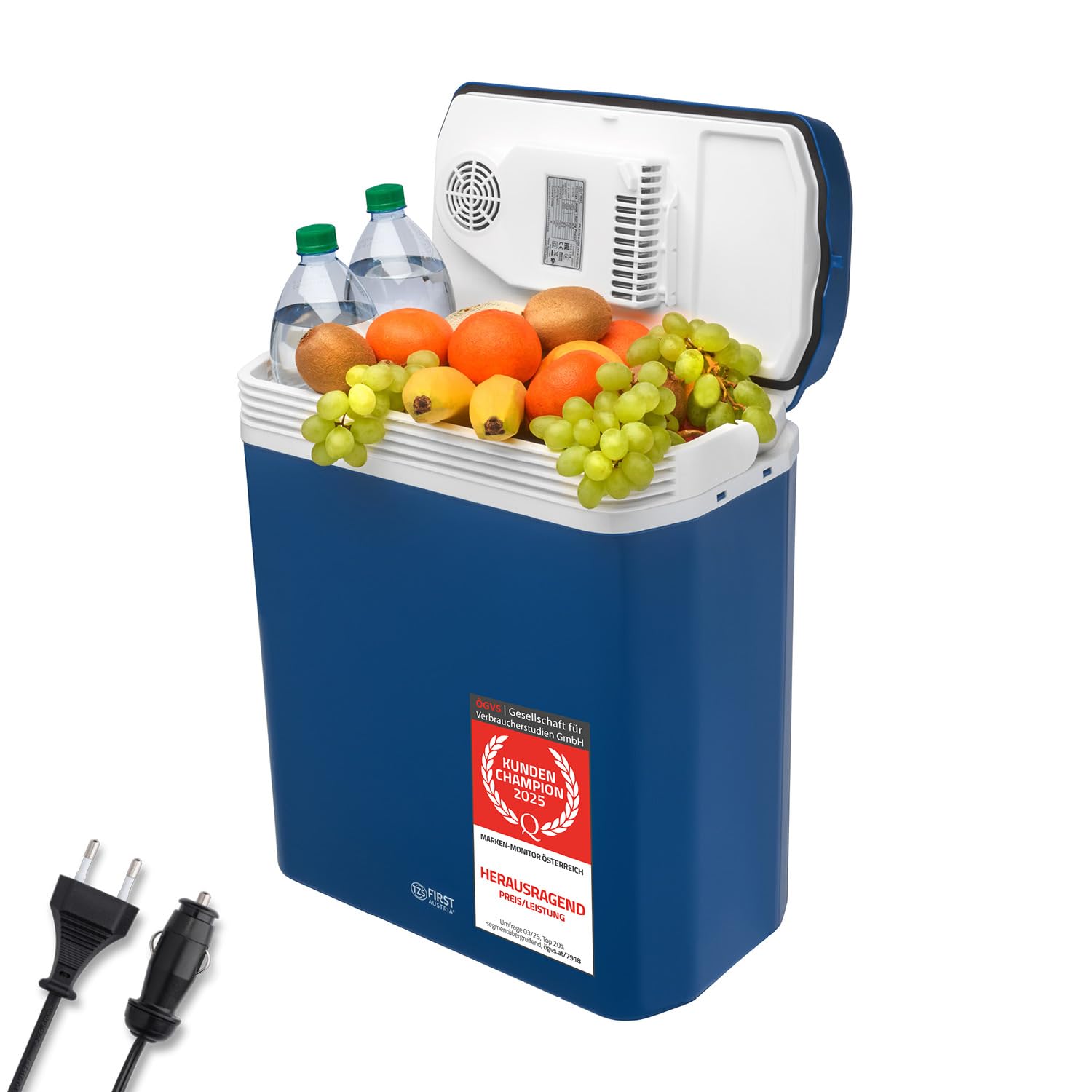 61nOyc7MuiL._SY1500_.jpg TZS First Austria Kühlbox 24L – Elektrisch 12V & 230V für Auto & Steckdose – Bild 1