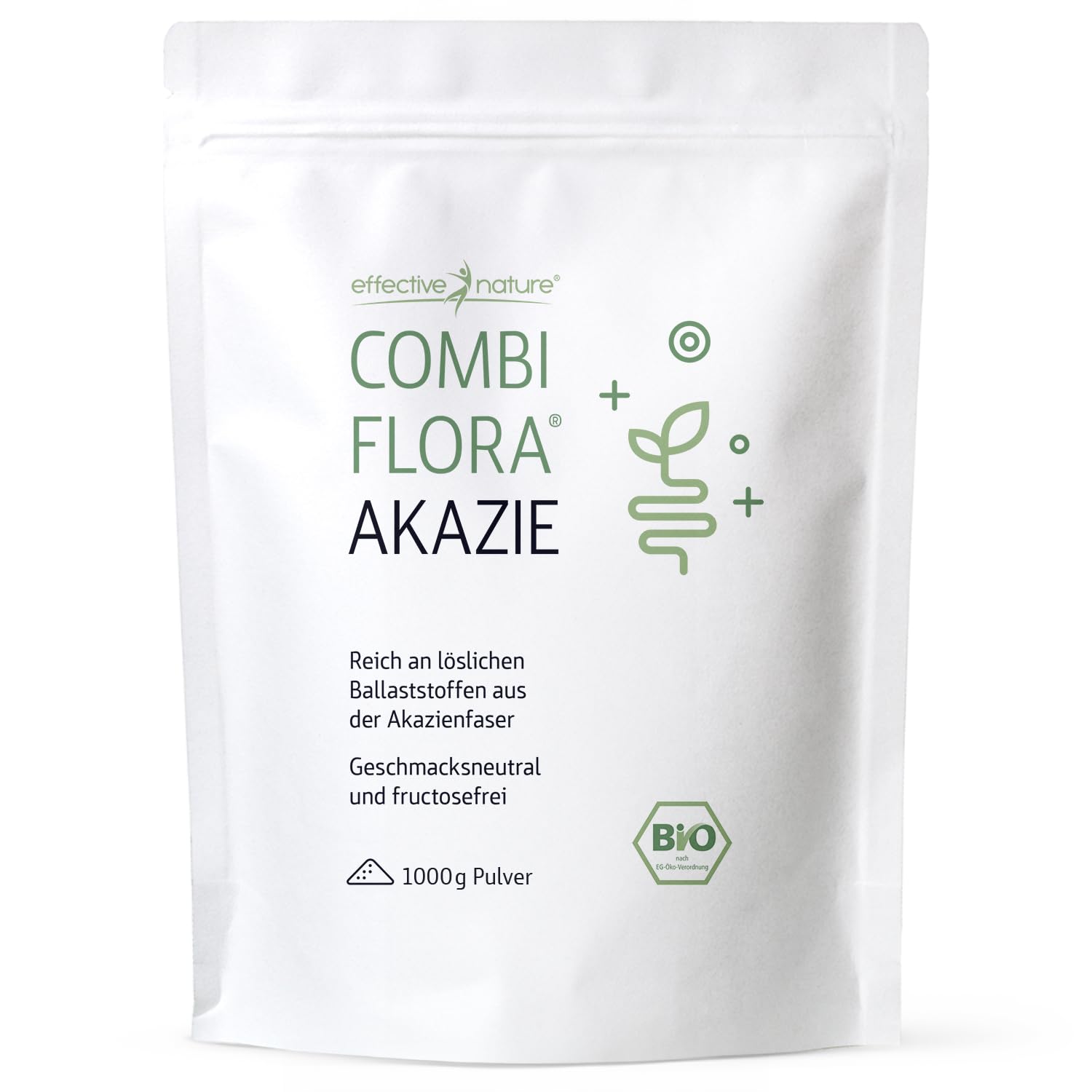 61niS7mFC4L._SY1500_.jpg effective nature Akazienfaser Pulver Bio 1000 g – 83% Ballaststoffe für optimale Darmgesundheit – Bild 1