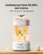 GROWNSY 5-in-1 Babyflaschen-Sterilisator mit Trocknerfunktion – 8 Min. Dampfsterilisation – Bild 3