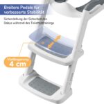 DEANIC Kindertoilettensitz mit Leiter & PU-Polsterung – Sicherer Toilettenaufsatz für Kinder 1-7 Jahre – Bild 6