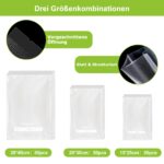 Bonsenkitchen Vakuumierbeutel 150er Set – 3 Grössen für optimale Frischhaltung – Bild 4