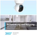 Tapo C210 WLAN IP Kamera 3MP mit 360° Schwenk & Nachtsicht – 2er Set Überwachungskamera – Bild 2