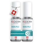 2er Pack PODERM Nagelpilz Behandlung Serum mit Vitamin E & Zitrone – Wirksam ab Tag 1, Swiss Made, entwickelt von einem Podologen