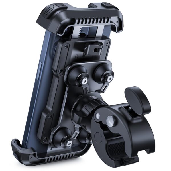 Lamicall Motorrad Handyhalterung mit Doppelter Vibrationsdämpfung – 360° Universal Lenkerhalterung für iPhone & Samsung
