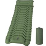 HAUSPROFI Isomatte Camping 195x70cm mit Fusspmpe & Kissen – Ultraleichte Aufblasbare Matratze