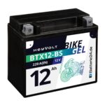HeyVolt GEL Motorradbatterie 12V 12Ah – Wartungsfrei & auslaufsicher für alle Motorradtypen