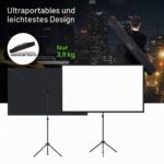 Excelimage Beamer Leinwand 80 Zoll mit Stativ – Tragbar & 4K HD für Heimkino – Bild 4
