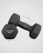 SONGMICS Kurzhanteln 2er Set 10 kg mit Neopren-Beschichtung – Hexagon Hanteln für Krafttraining – Bild 4