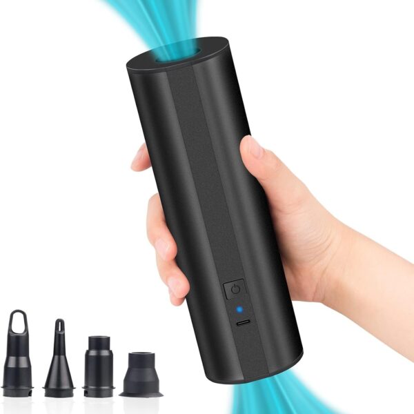 anngrowy Kabellose Elektrische Luftpumpe mit 2×2000mAh – Schnellfüll Inflator für Pool & Luftmatratze