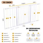 LAOYE Treppenschutzgitter 92 cm – Druckhalter ohne Bohren, 75–124 cm Breite – Bild 3