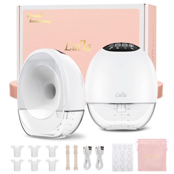 Lulia Elektrische Doppel-Milchpumpe Handsfree – 4 Modi, 9 Stufen, 2er Set