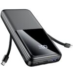 CFIAI Power Bank 26800mAh mit 3 Anschlüssen & 2 Kabeln – 22,5W Schnellladung für iPhone & Android