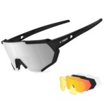 X-TIGER Fahrradbrille mit 5 Wechselgläsern & UV400 – Sportbrille für Radfahren & Outdoor