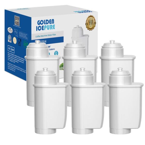 GOLDEN ICEPURE Wasserfilter 6er-Set für Kaffeevollautomaten – NSF-zertifiziert für Siemens & Bosch