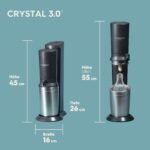 SodaStream Crystal 3.0 Wassersprudler mit 2 Glaskaraffen – Elegantes Sprudelwasser-System – Bild 3