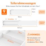 Lifewit 9er Set Schubladentrenner verstellbar 35–55 cm – Schubladen Organizer mit Silikonpads – Bild 3