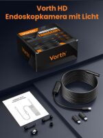 Vorth Endoskopkamera 1920P HD mit 8 LED – Inspektionskamera für iOS & Android – Bild 8